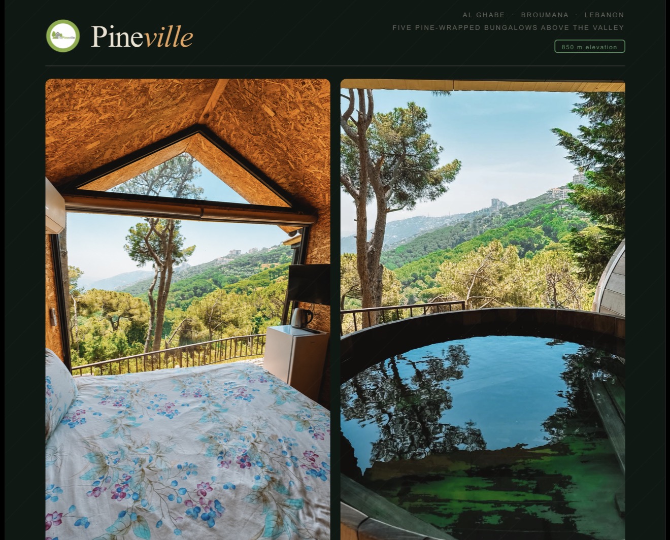 PinevilleLeb bungalows and valley views